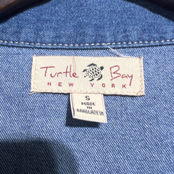 Turtle Bay New York Woman’s Button Down Jacket Shirt Denim Jean Size Small - Picture 2 of 9
